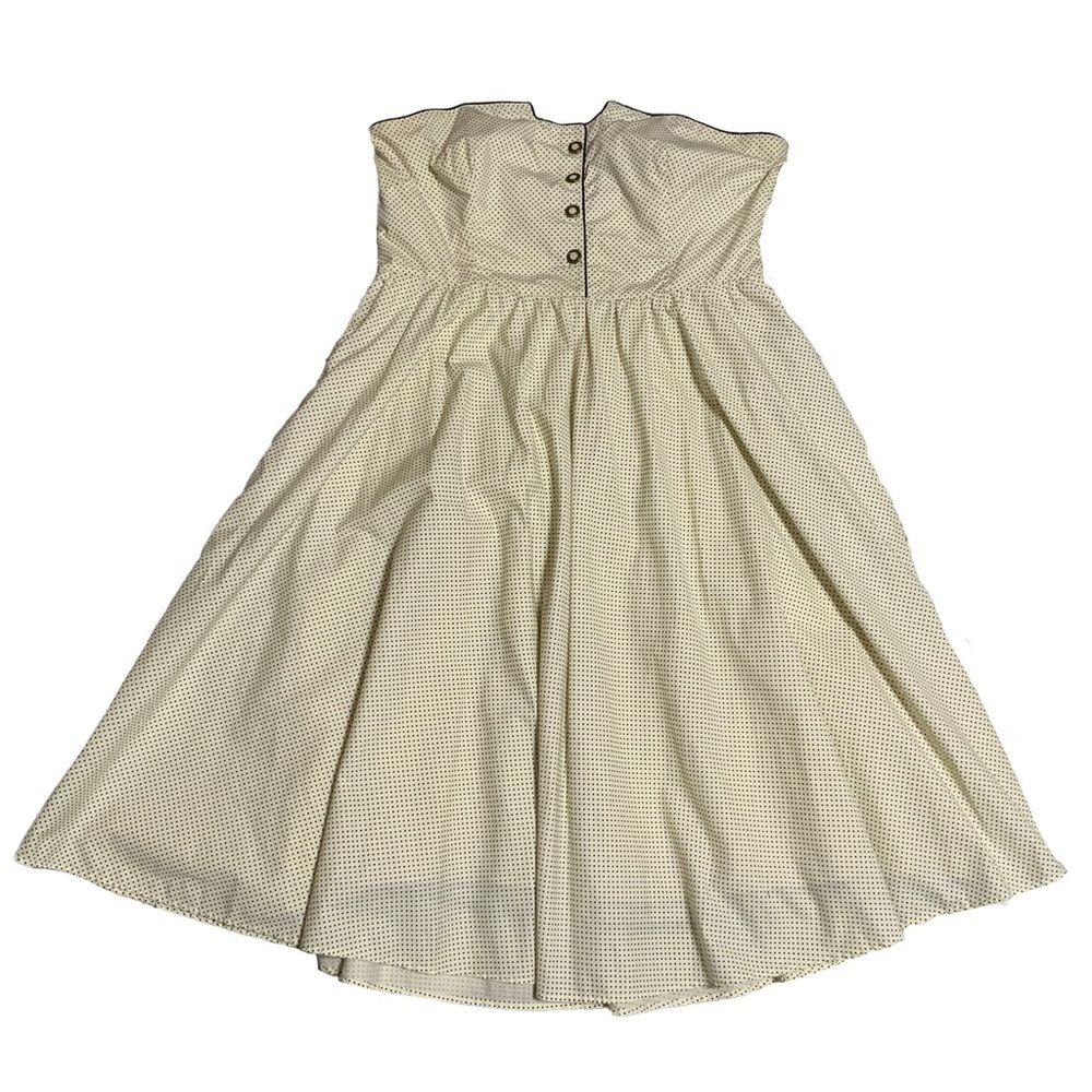 Anthropologie Strapless Polka Dot Dress